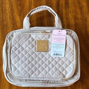 Paris Hilton Quilted Hanging Travel Toiletry Bag